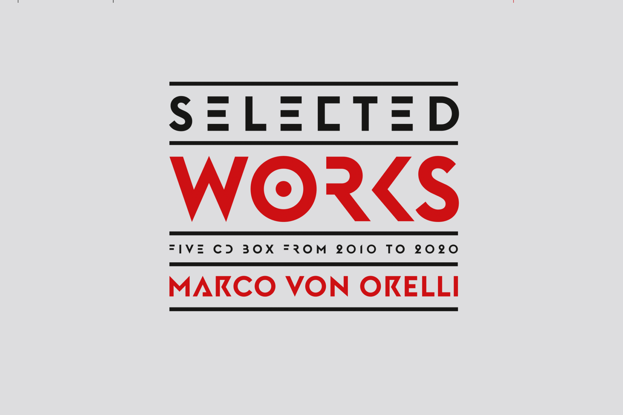 MARCO VON ORELLI - Selected Works -  Five CD box from 2010 to 2020 cover 