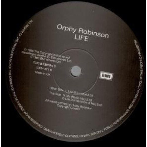 ORPHY ROBINSON - Life cover 