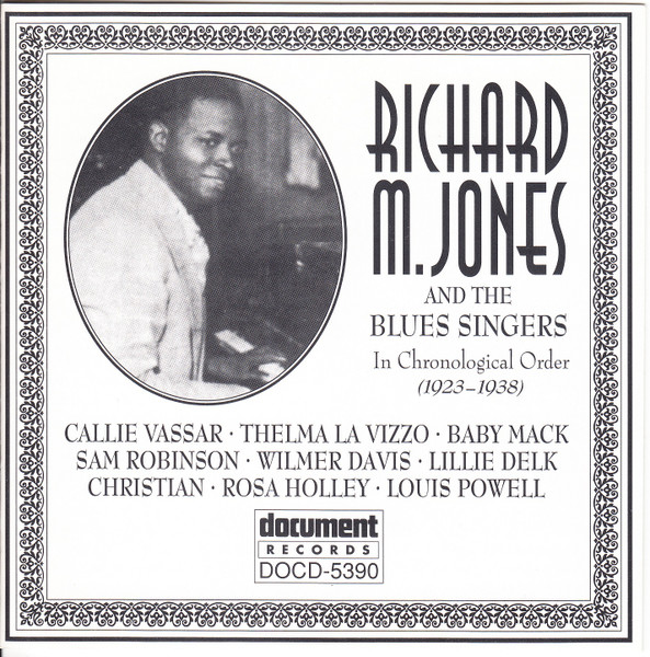 RICHARD M JONES - Richard M. Jones & The Blues Singers 1923-1938 cover 