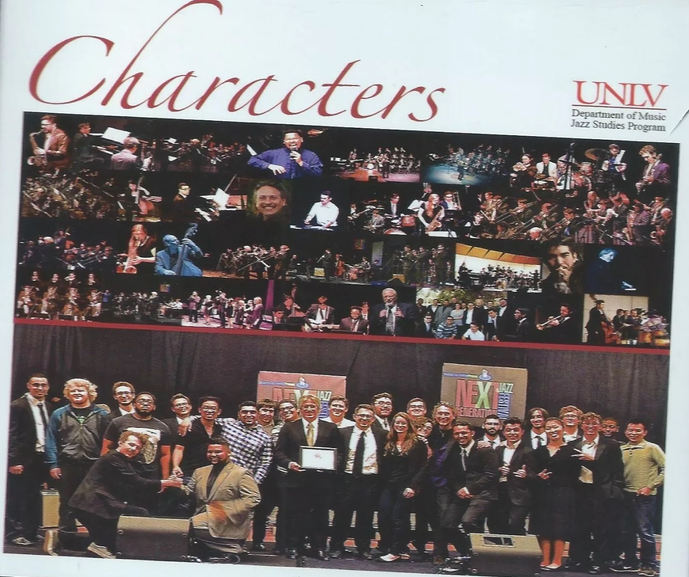 UNLV DEPARTMENT OF MUSIC JAZZ STUDIES PROGRAM - Characters cover 